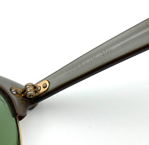 VINTAGE 40'S/50'S SC U.S.A LILAC/GREEN HALF-FRAME SUNGLASSES - Picture 6 of 7