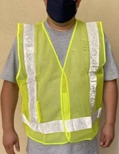 Safety Vests with FLASHING LED LIGHTS, for both Day & Night High Visibility