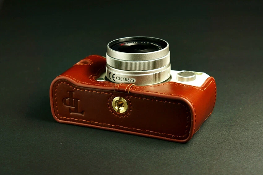 Leather Fit for PENTAX Q Camera Half Case Cover Protective Bag Padded Handmade - Image 3 of 4