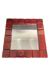 Ancien miroir en céramique de Vallauris Almone  1960-70