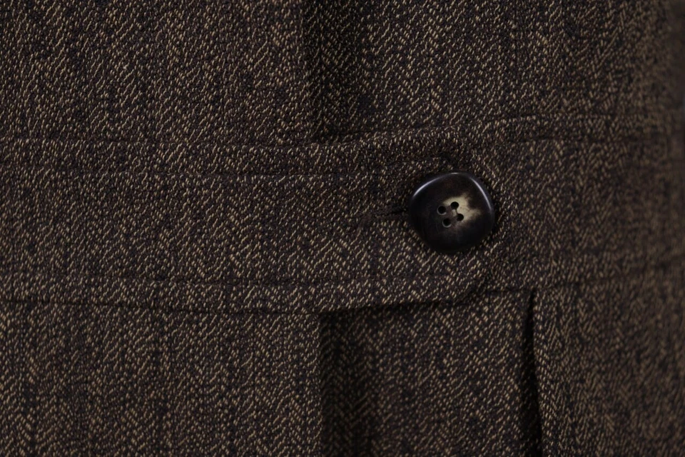 Chaqueta Abrigo KENZO JUNGLE Marrón Pecho Único Lana Vallada Talla 40/S Foto 4 de 4