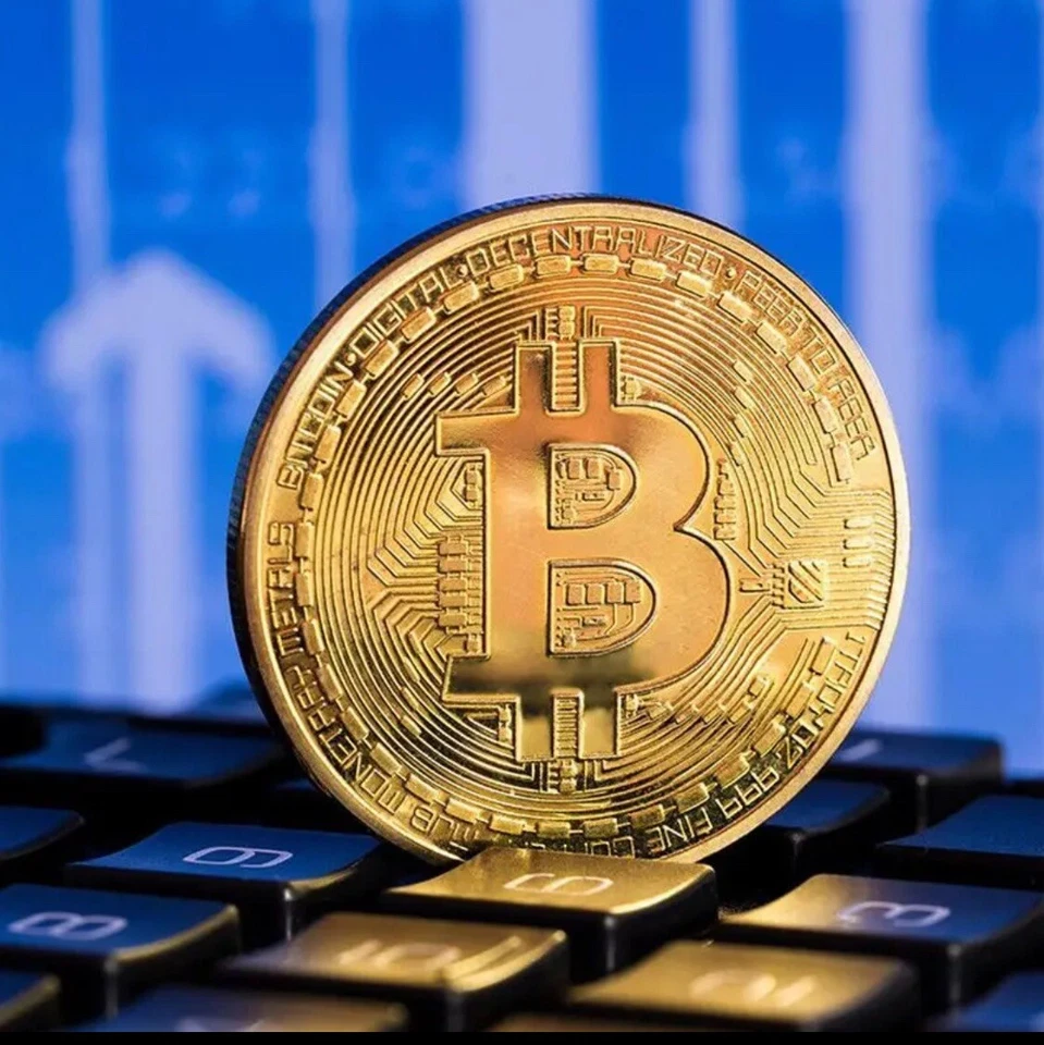 BITCOIN Kryptomünze Münze Gold Neu In Münzkapsel - Bild 2 von 4