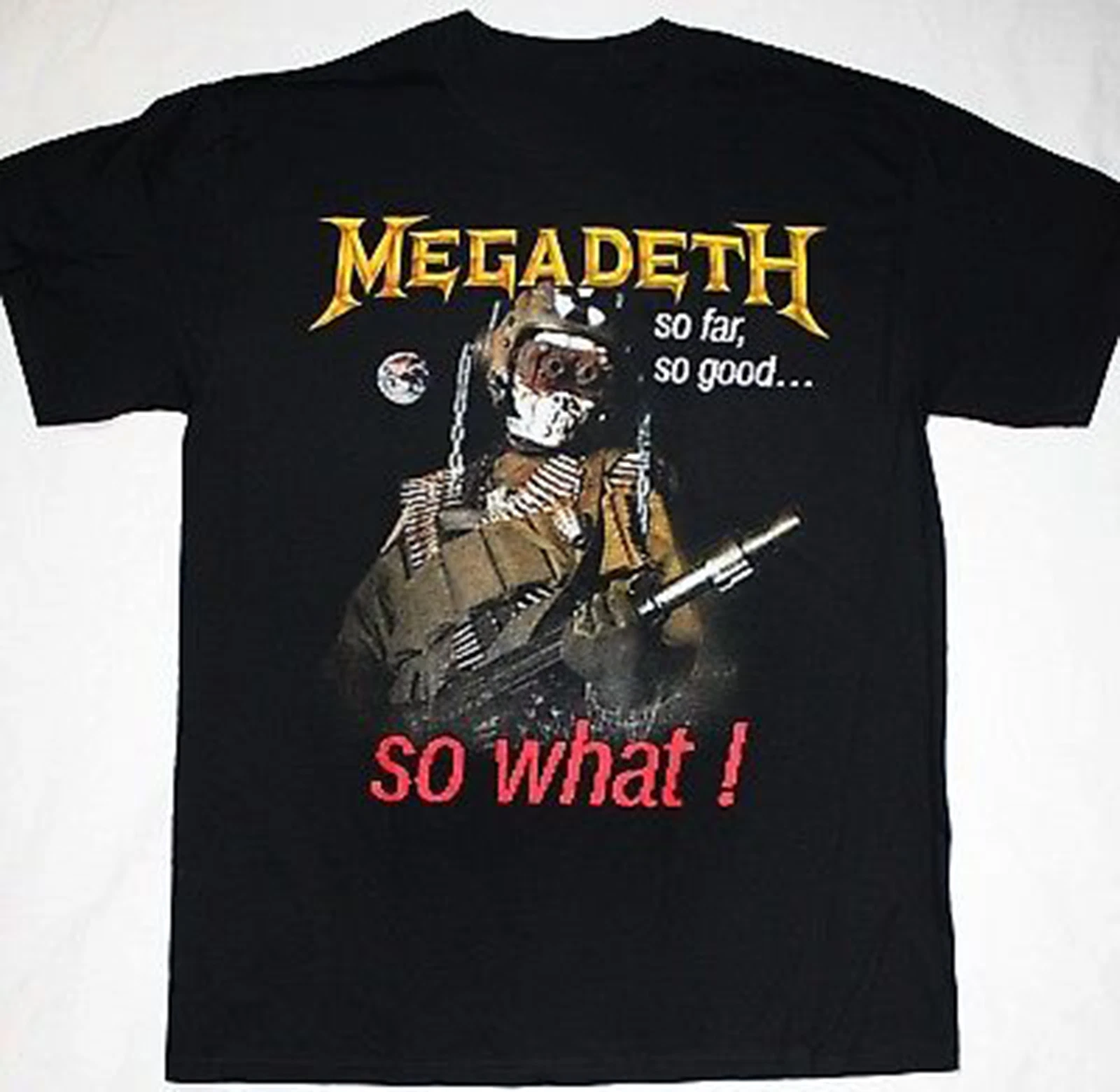MEGADETH SO FAR,SO GOOD,SO WHAT NEW BLACK T-SHIRT