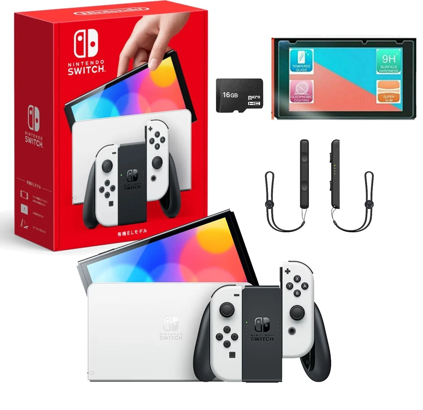Nintendo Switch OLED 64GB White Console + 🛡️ Screen Protector & SD Card Bundle Review
