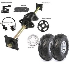 32" Rear Axle Kit Complete Wheels Tire Assembly Go Kart ATV Quad 110 150cc 200cc