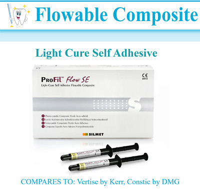 Dental Flowable Composite Light Cure Self Adhesive 2gm Syr, 2/pk, Profil Flow SE
