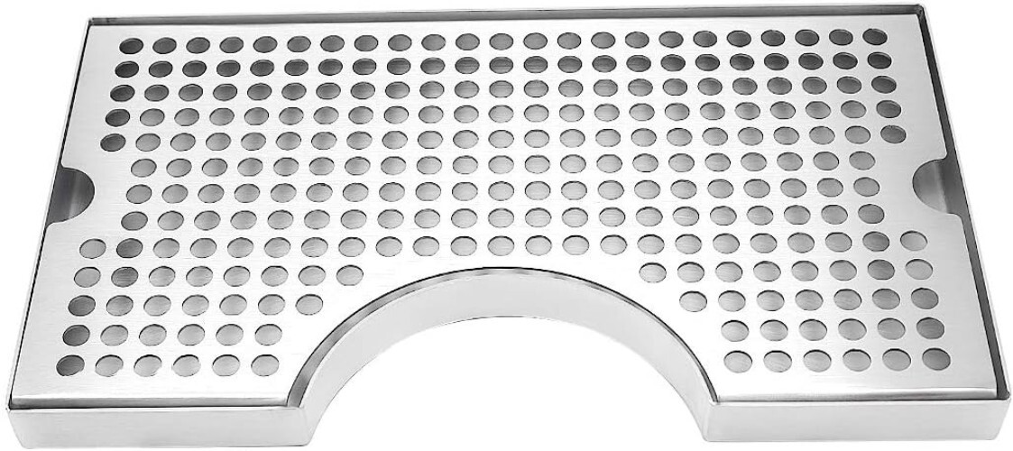 Stainless Steel Beer Drip Tray - Elegant Kegerator Accessory for Home