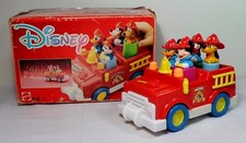 MATTEL DISNEY VTG 1989 MICKEY MOUSE  FRIENDS FIRE TRUCK MOTORIZED VEHICLE BOXED
