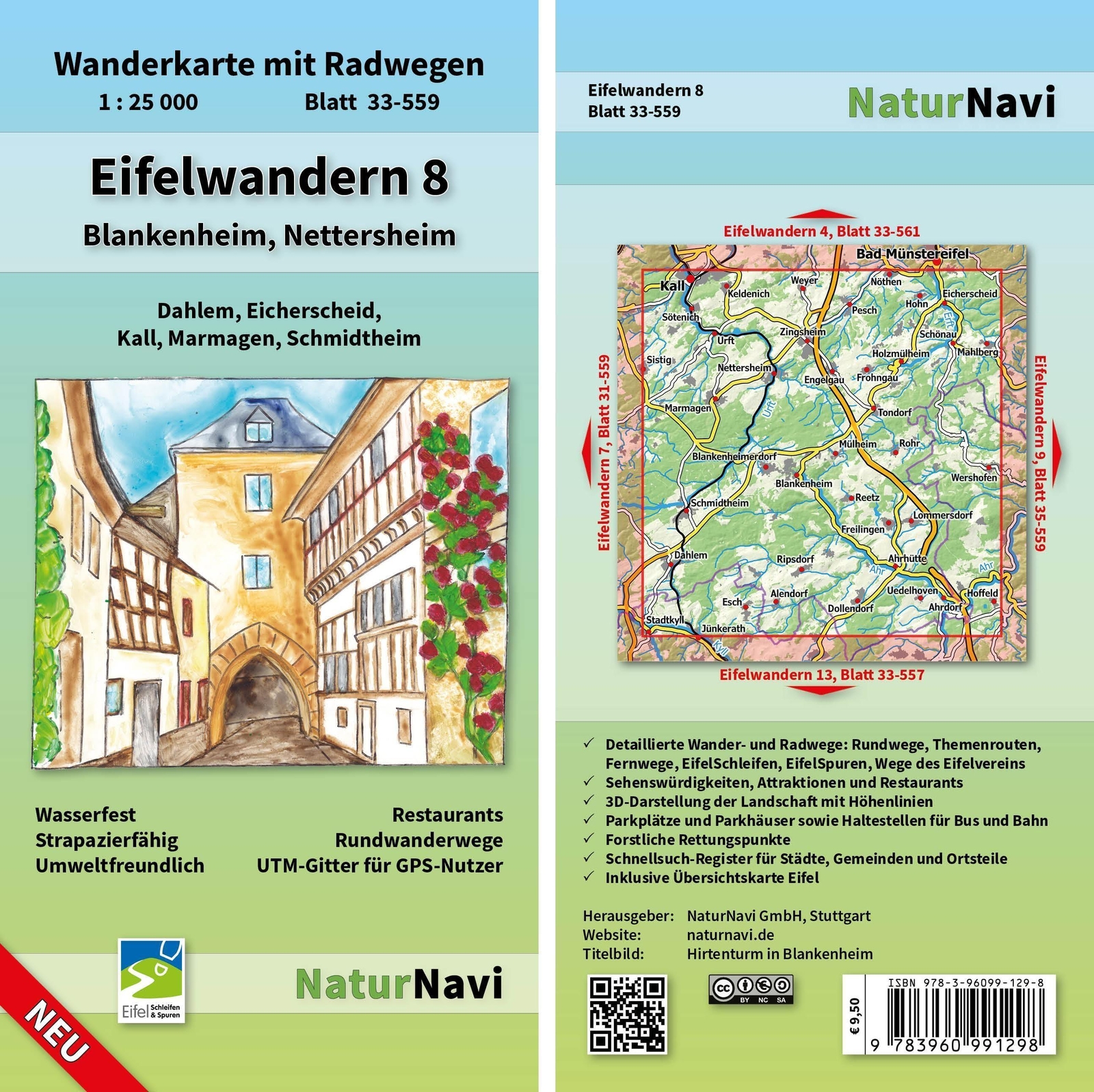 Eifelwandern 8 - Blankenheim, Nettersheim 1 : 25 000 | Naturnavi |