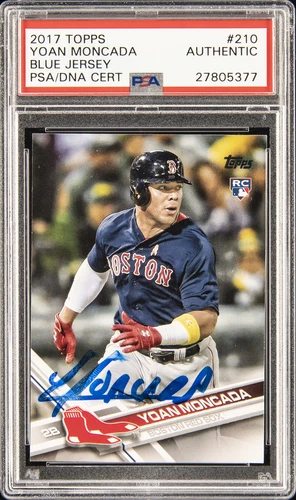 2017 TOPPS #210 YOAN MONCADA ROOKIE RC PSA AUTHENTIC AUTO AUTHENTIC