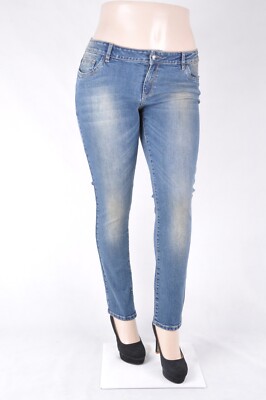 Women Laura Torelli Collection Stretch denim skinny leg jeans size 44 #WG-354