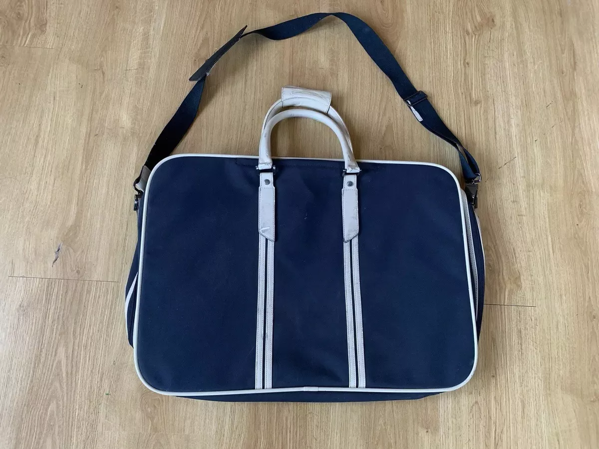 LACOSTE VINTAGE BLUE/WHITE SUITCASE RETRO 23 x 16 INCHES | eBay