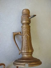 1915 Bronze WB Mfg Co Candle Style converted LAMP WEIDLICH BROS. #701