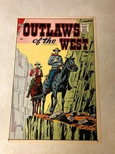 OUTLAWS OF THE WEST #15 comic Art Original Cover Proof 1958 CANYON EDGE