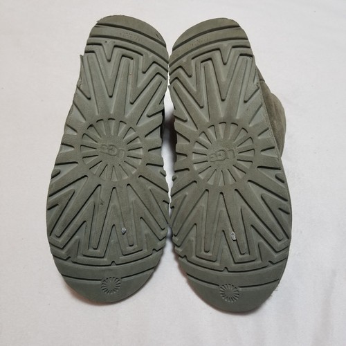 UGG Neumel Burnt Olive Green Suede Fur Shoes Womens Size 9 - Picture 5 of 8