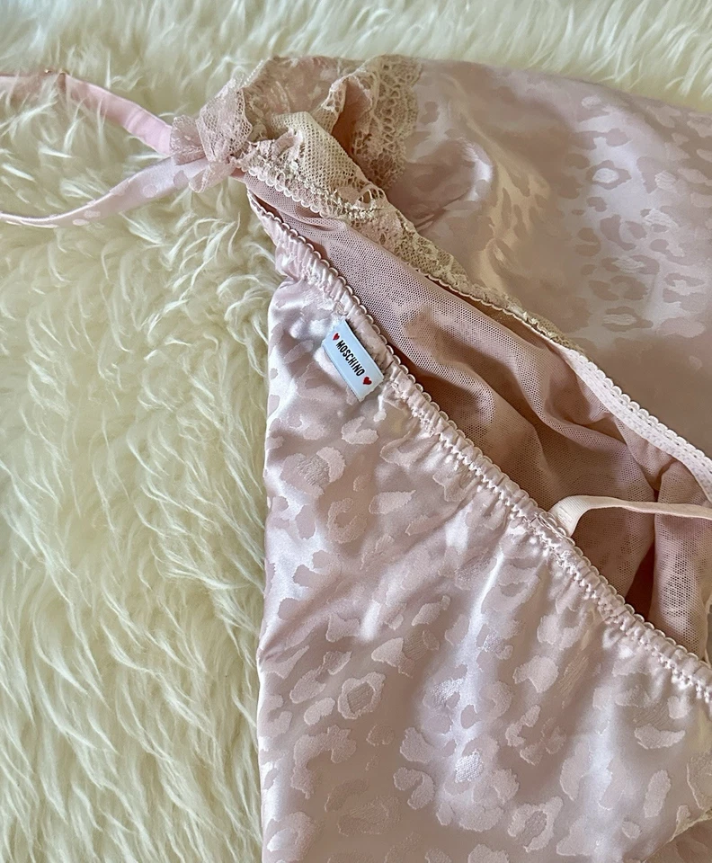 Cami Moschino Rosa Satinado Leopardo Talla XS Foto 2 de 4