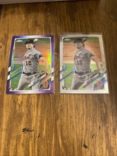 2021 Topps Chrome Update Series - Casey Mize - Base & Purple Refractor