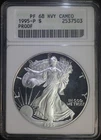 1995 P American Silver Eagle Proof ANACS PF68 Heavy Cameo Soapbox Holder