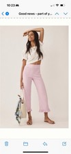 MAEVE RUFFLED CROP WIDE-LEG PANTS