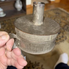 18th Century Early 19th Century Tinware Tinder Box Candle Holder With Damper