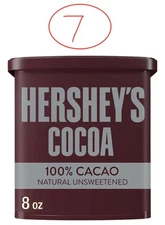 *7 Packs **Hershey’s Natural Unsweetened Cocoa, Gluten Free, Can ( 8 oz. Each )