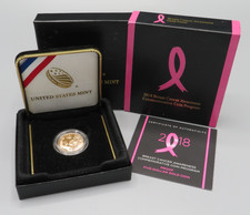 2018-W $5 Breast Cancer Awareness Commemorative Gold Proof Coin - OGP
