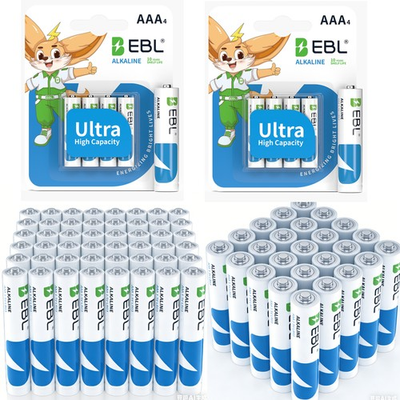 #ad EBL AAA Alkaline Batteries 1.5V Lot of Triple A10 Years shelf Life $189.49