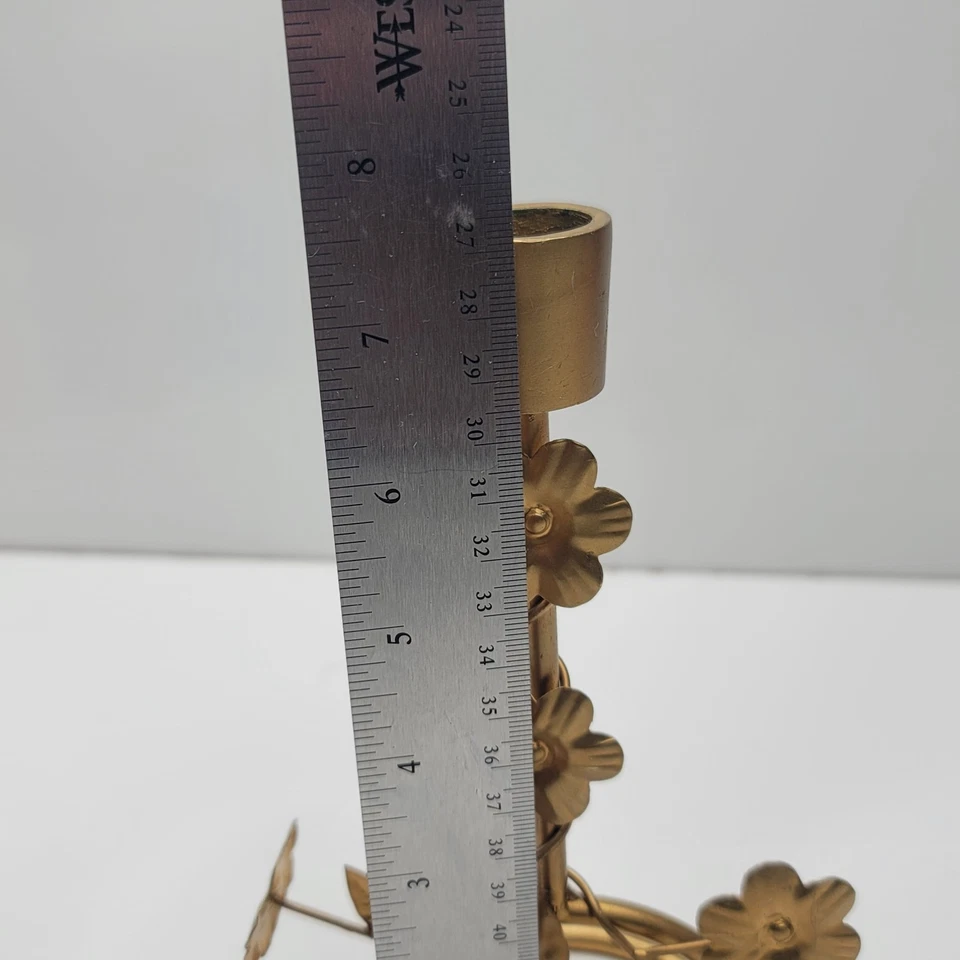 Pier 1 Gold Candle Holder's 7in And 9in Set Of 2 - Image 2 of 4