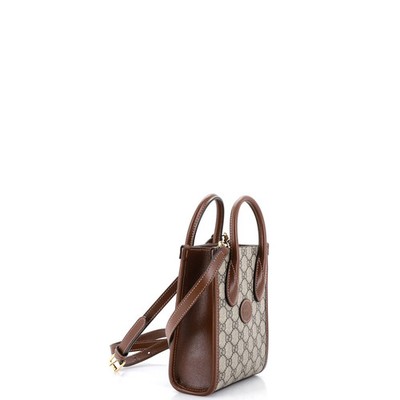 Gucci Interlocking G Patch Tote GG Coated Canvas Mini | eBay