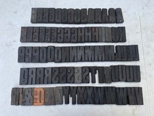 20 LINE 86mm 240 POINT SANS SERIF COMPLETE A-Z WOODEN LETTERPRESS PRINTING TYPE