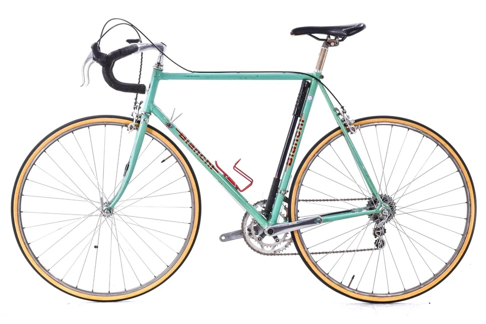 Bicicleta de Carretera USADA 1970 Bianchi Campione d'Italia 57 cm Acero Nuovo Record Celeste Foto 2 de 4