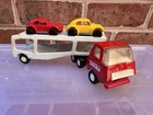 VINTAGE TOY 1970s Mini TONKA Car Carrier Set 55010 w/ 2 Original VW Beetle Cars