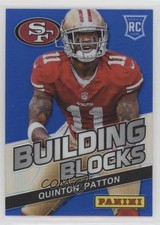 2013 Panini Monster Box Prizm Building Blocks Blue Prizm Quinton Patton #18 7l6