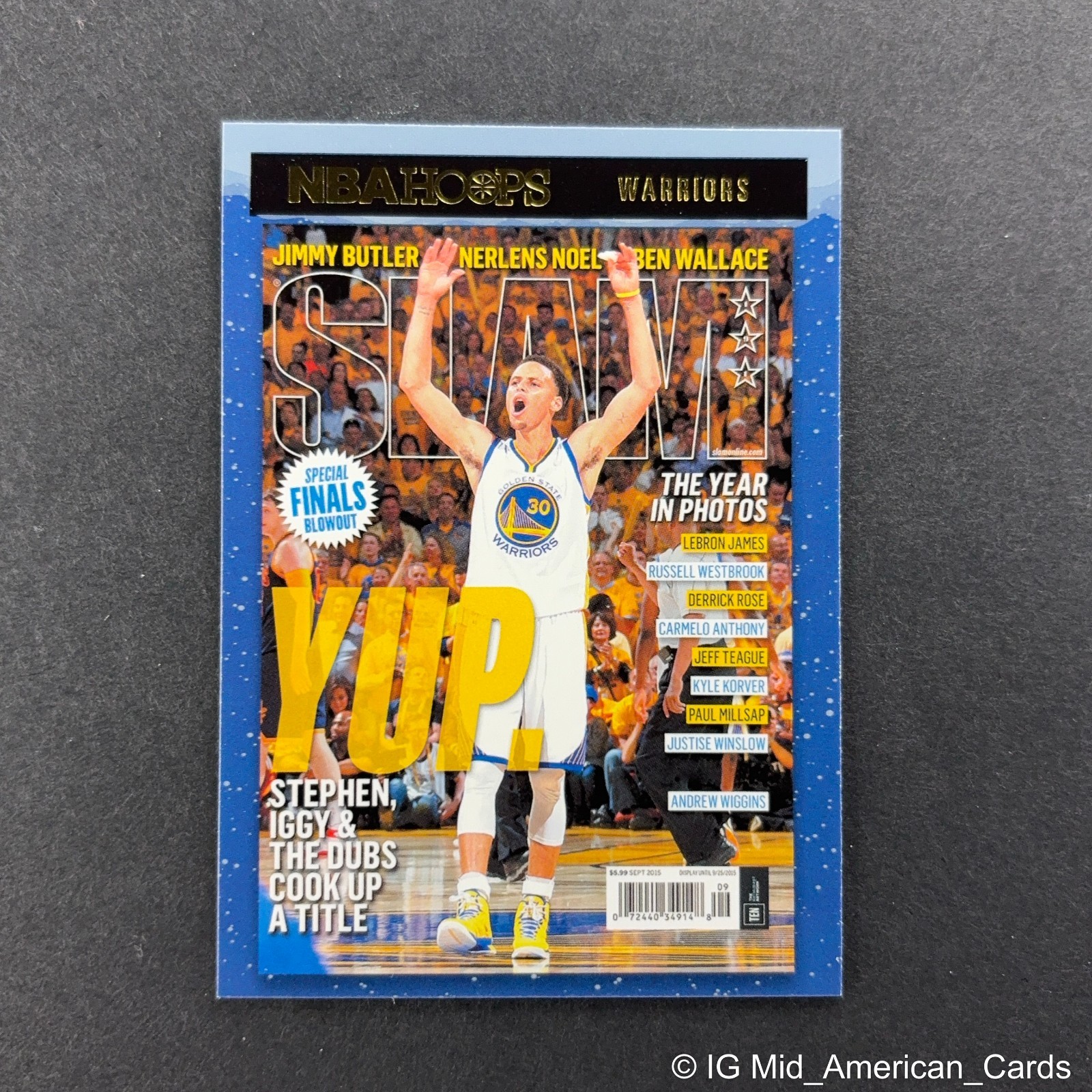 2020-21 Panini NBA Hoops Stephen Curry SLAM Winter SP #4 Golden State Warriors