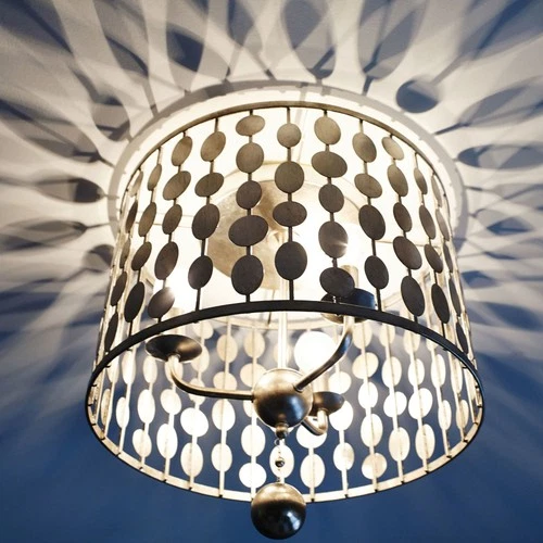 Crystorama Lighting Group 544 Layla 3 Light 15"W Flush Mount Drum - Gold - Picture 11 of 12