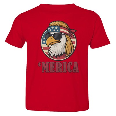 Patriotic Bald Eagle - 4th of July American Freedom Toddler T-Shirt