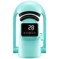 Auto Hat Heat Press Machine with 2pcs Interchangeable Platens Touchscreen Green