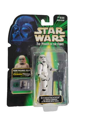 Star Wars CommTech - POTF - Stormtrooper mit Battle Damage + Blaster RIfle