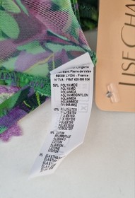 Lise Charmel Thong Ile En Fleur Embroidered Lace Green Multi Floral Size Medium.