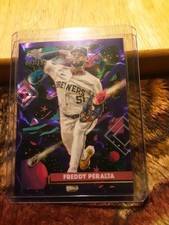 2025 Topps Chrome Cosmic #122 Freddy Peralta 3/150 Purple Nebula Refractor