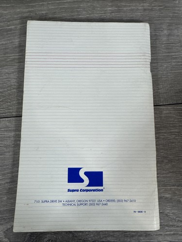SupraModem 2400 Manual Book - Picture 2 of 6