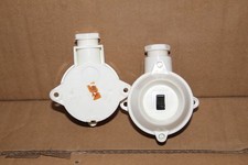 werksneu! Bakelit weiß Aufputz Feuchtraum Schalter Bauhaus DDR Industriedesign