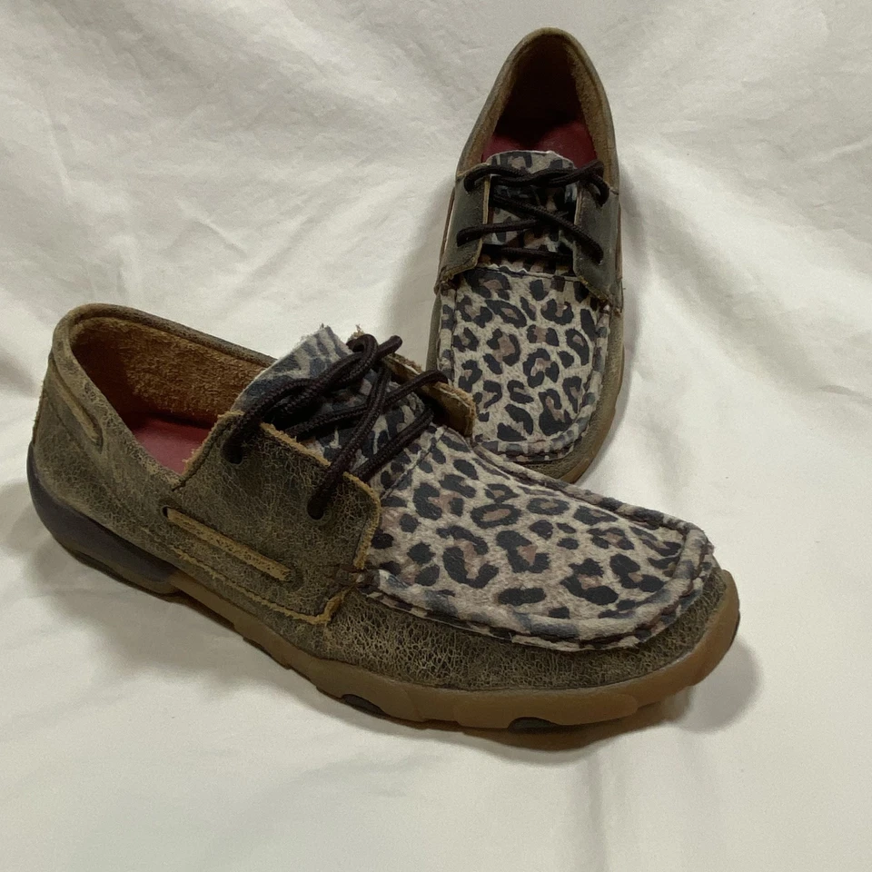 Zapatos de barco Twisted X para mujer WDM0057 sin usar, en caja, cuero marrón TALLA 9M Foto 4 de 4