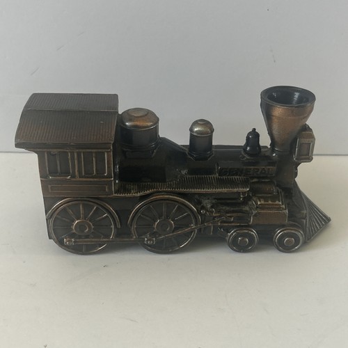 VTG 1974 Banthrico Inc Chicago “General” Die Cast Steam Train Coin Bank USA