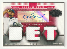 JOEL ZUMAYA 2007 TRIPLE THREADS #138/ RISING STAR PATCH AUTO #98/99 DETROIT READ