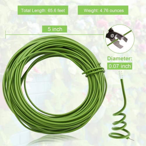Plant Ties 65.6 Feet, All-Purpose Garden Wire Ties, Plant Wire, Soft Twist, G... - Picture 2 of 7