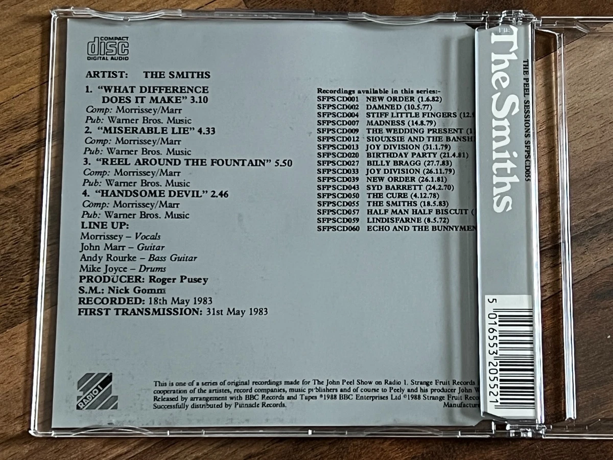 THE SMITHS MORRISSEY The Peel Sessions OOP 1988 UK CD single
