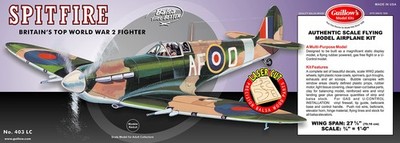 GUILLOW's Supermarine Spitfire 403 Powered Balsa Flying Model Kit (US IMPORT)