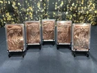 Lot of (5)  10 AVDP oz .999 Fine Copper Bull, Very Low Mint Bullion Copper Bar