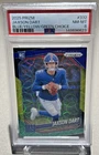 2025 Donruss Prizm Jaxson Dart Rookie Blue/Yellow/Green Choice Prizm PSA 8